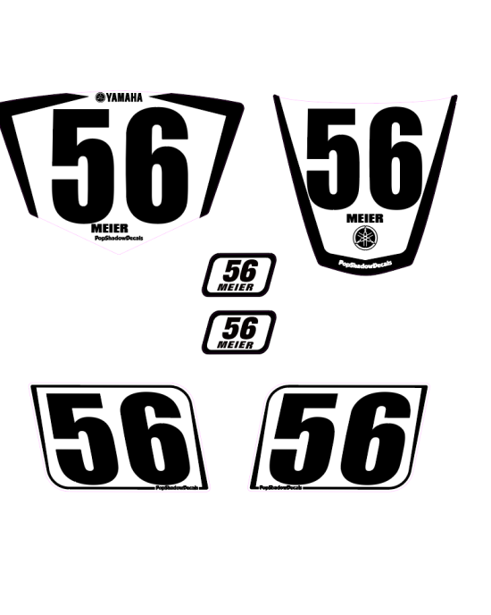 Replacement Motorcycle Number Plates - NOT a full set. Front OR rear