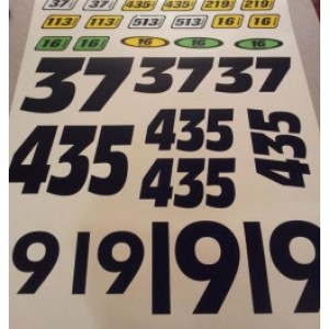 Die Cut Numbers