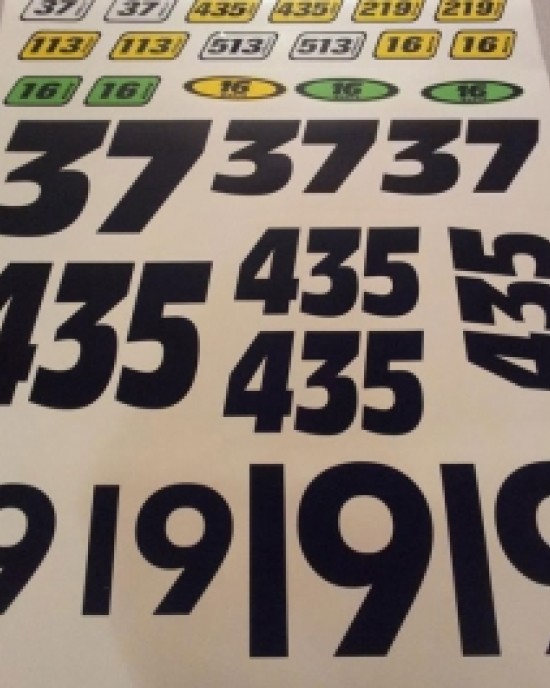 Die Cut Numbers