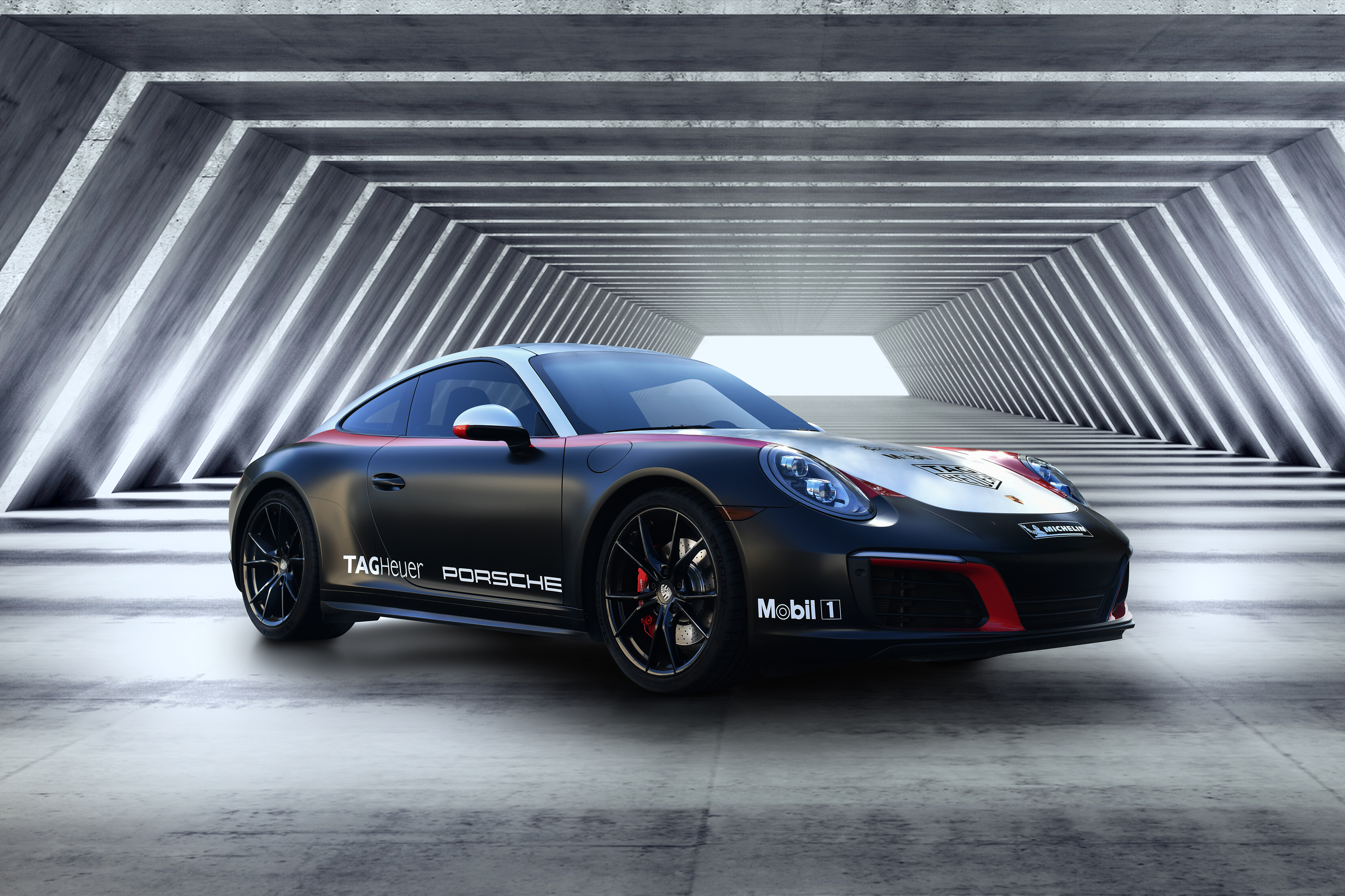 Wrapped Porsche 911 in Satin black